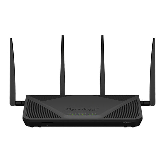 Synology RT2600AC wireless router Gigabit Ethernet Dual-band (2.4 GHz / 5 GHz) 4G Black