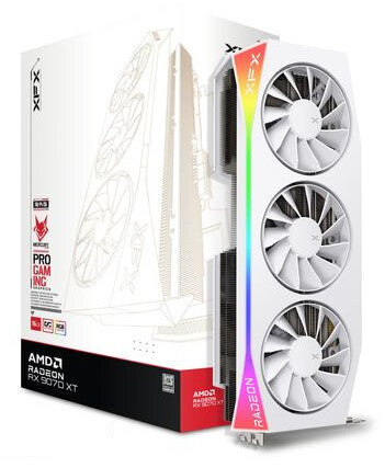 xFx Radeon RX 9070 XT 16 GB GDDR6 Overclocked Graphics Card | PCIe 5.0 | 3 x DP and 1 x HDMI | Active Cooling