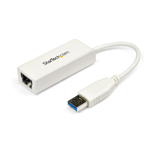 StarTech.com USB 3.0 to Gigabit Ethernet NIC Network Adapter - White
