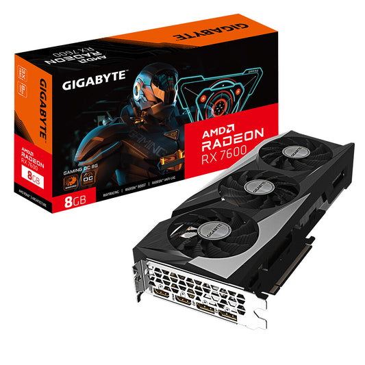 Gigabyte Radeon RX 7600 8 GB GDDR6 Overclocked Graphics Card | PCIe 4.0 | 2 x DP and 2 x HDMI | Active Cooling