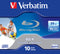 Verbatim Blank Blu-Ray Disc BD-R SL 25GB 6x Printable 10 Pack Jewel Case 10 pc(s)