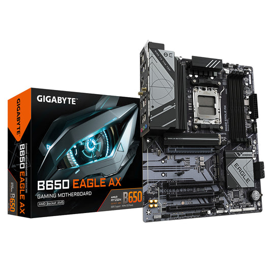 Gigabyte B650 EAGLE AX ATX AMD Motherboard | AM5 Socket - 4 x DDR5 Memory Slots