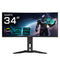 Gigabyte MO34WQC2 34" Wide Quad HD Curved Gaming Monitor | 3440 x 1440 240Hz USB-C HDMI DP