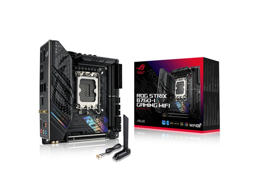 ASUS ROG STRIX B760-I GAMING WIFI mini ITX Intel Motherboard | LGA1700 Socket - 2 x DDR5 Memory Slots