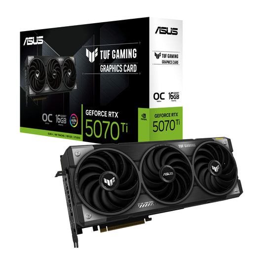 ASUS GeForce RTX 5070 Ti 16 GB GDDR7 Overclocked Graphics Card | PCIe 5.0 | 3 x DP and 2 x HDMI | Active Cooling