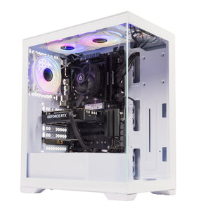 GTR Gaming PC | AMD Ryzen 7 5700X | RTX 5060 Ti 8GB | 32GB DDR4 3600MHz | 1TB NVMe SSD | 650W PSU | ARGB White Glass Case | Windows 11 | Wi-Fi