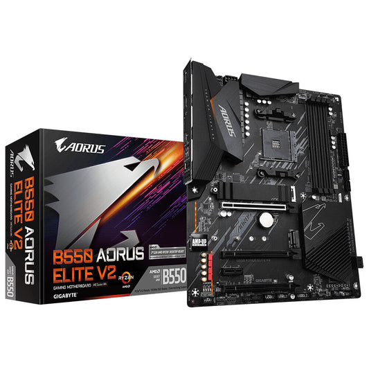 Gigabyte B550 AORUS ELITE V2 ATX AMD Motherboard | AM4 Socket - 4 x DDR4 Memory Slots