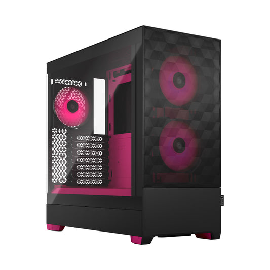 Fractal Design Pop Air RGB Tower PC Case Black, Magenta | Liquid Cooling Support