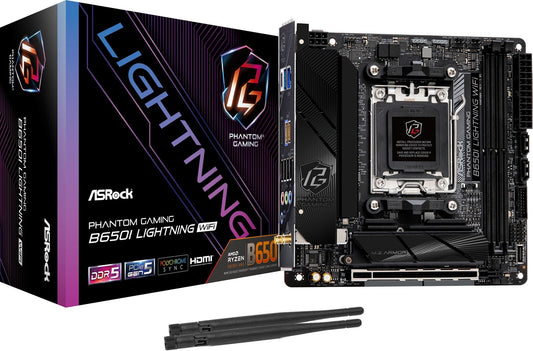 ASRock B650I Lightning WiFi motherboard with box
