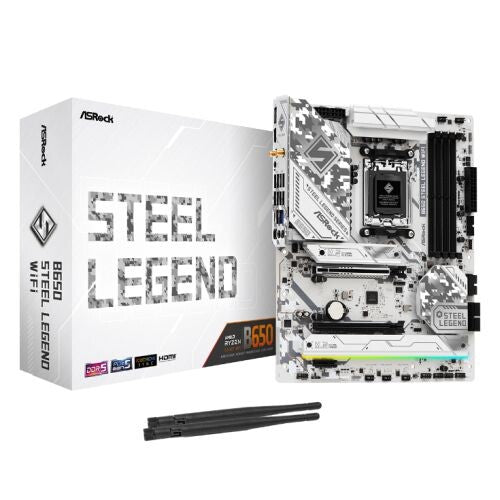 Asrock B650 Steel Legend WiFi ATX AMD Motherboard | AM5 Socket - 4 x DDR5 Memory Slots