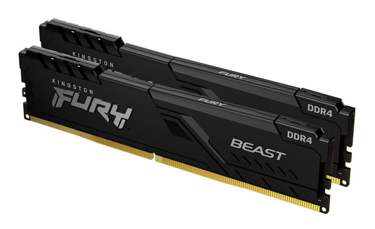 Kingston FURY Beast 32 GB (2x16 GB) DDR4 Memory Kit | CL16, XMP, Heatsink