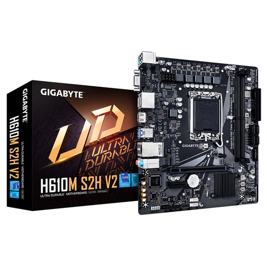 Gigabyte H610M S2H V2 micro ATX Intel Motherboard | LGA1700 Socket - 2 x DDR5 Memory Slots