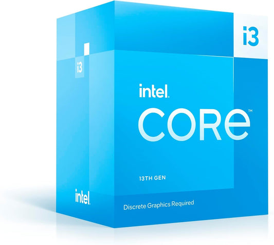 Intel i3-13100F Processor | 4C/8T 3.4/4.5 GHz LGA1700 No Graphics 58 W Base Power | Inc Cooler
