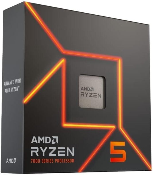 AMD Ryzen 5 Ryzen 5 7600X Processor | 6C/12T 4.7/5.3 GHz AM5 Graphics 105 W TDP | No Cooler