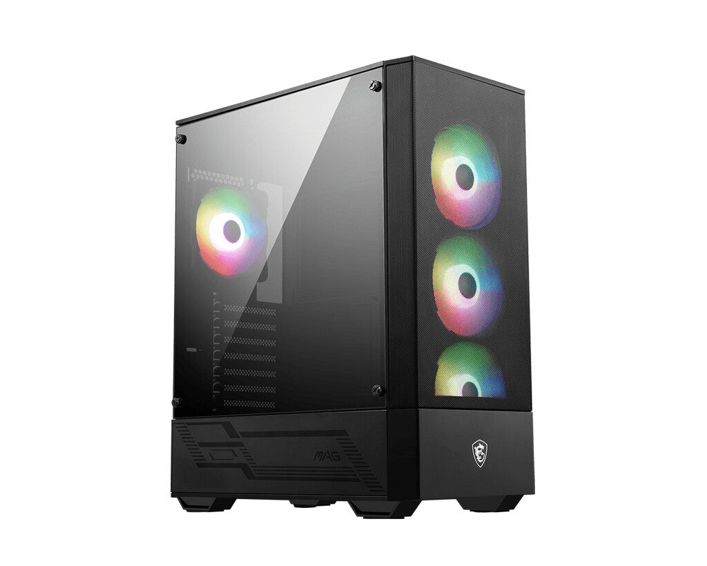 MSI MAG FORGE 112R ARGB Midi Tower PC Case Black, Transparent