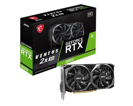 MSI GeForce RTX 3050 8 GB GDDR6 Overclocked Graphics Card | PCIe 4.0 x8 | 3 x DP and 1 x HDMI | Active Cooling