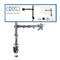 piXL SINGLE ARM monitor mount / stand 68.6 cm (27") Black Desk