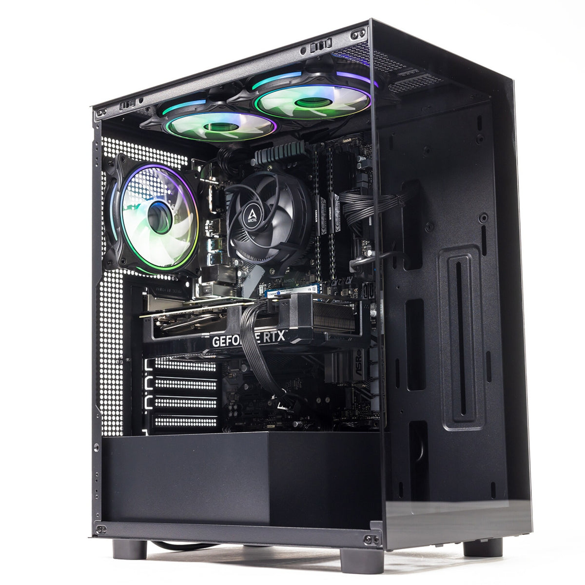 GTR Gaming PC | AMD Ryzen 5 5600X | NVIDIA RTX 5060 8GB | 1TB NVMe SSD | 32GB DDR4 3600MHz RAM | 650W PSU | ARGB case | Windows 11 | Wi-Fi