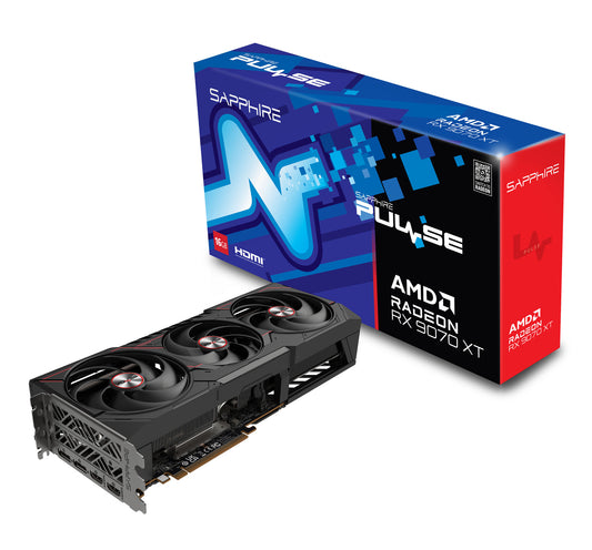 Sapphire Radeon Rx 9070 xT 16 GB GDDR6 Overclocked Graphics Card | PCIe 5.0 x16 | 2 x DP and 2 x HDMI | Active Cooling