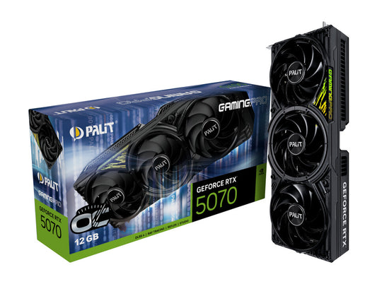 Palit GeForce RTX 5070 12 GB GDDR7 Overclocked Graphics Card | PCIe 5.0 | 3 x DP and 1 x HDMI | Active Cooling