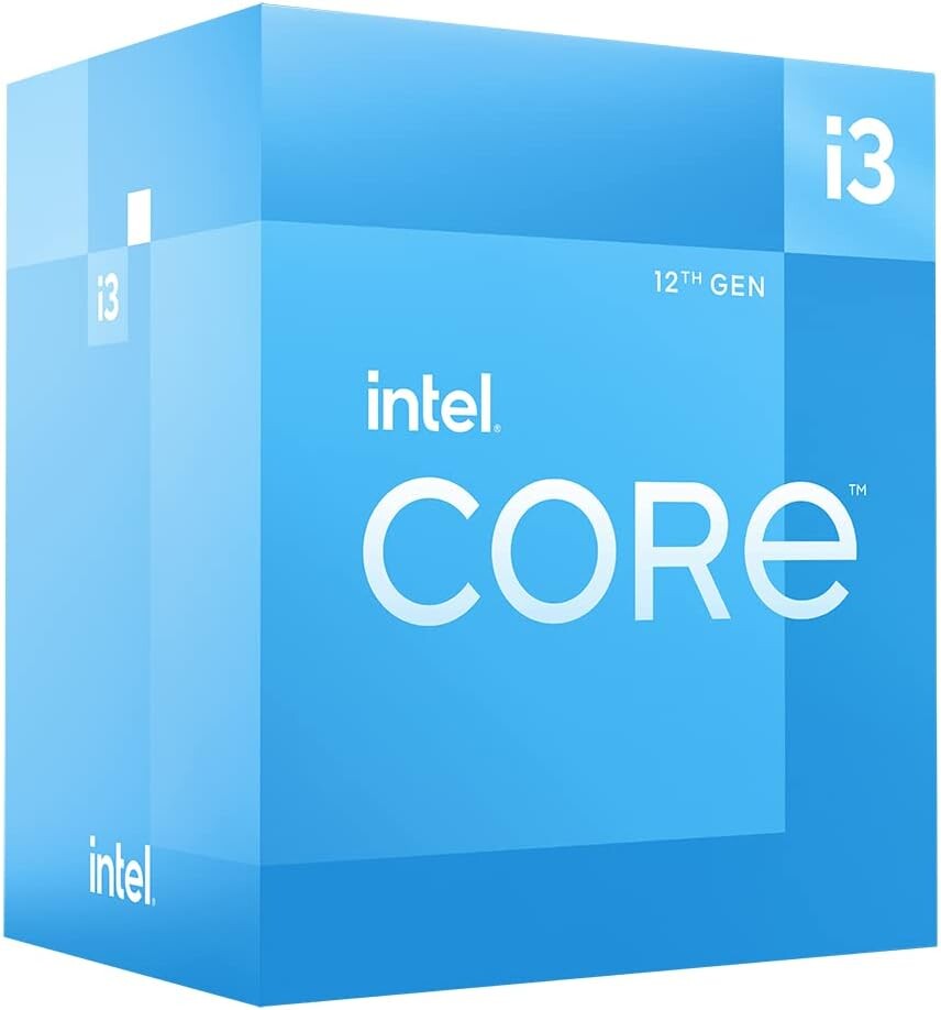 Intel i3-12100 Processor | 4C/8T 3.3/4.3 GHz LGA1700 No Graphics 60 W Base Power | Inc Cooler