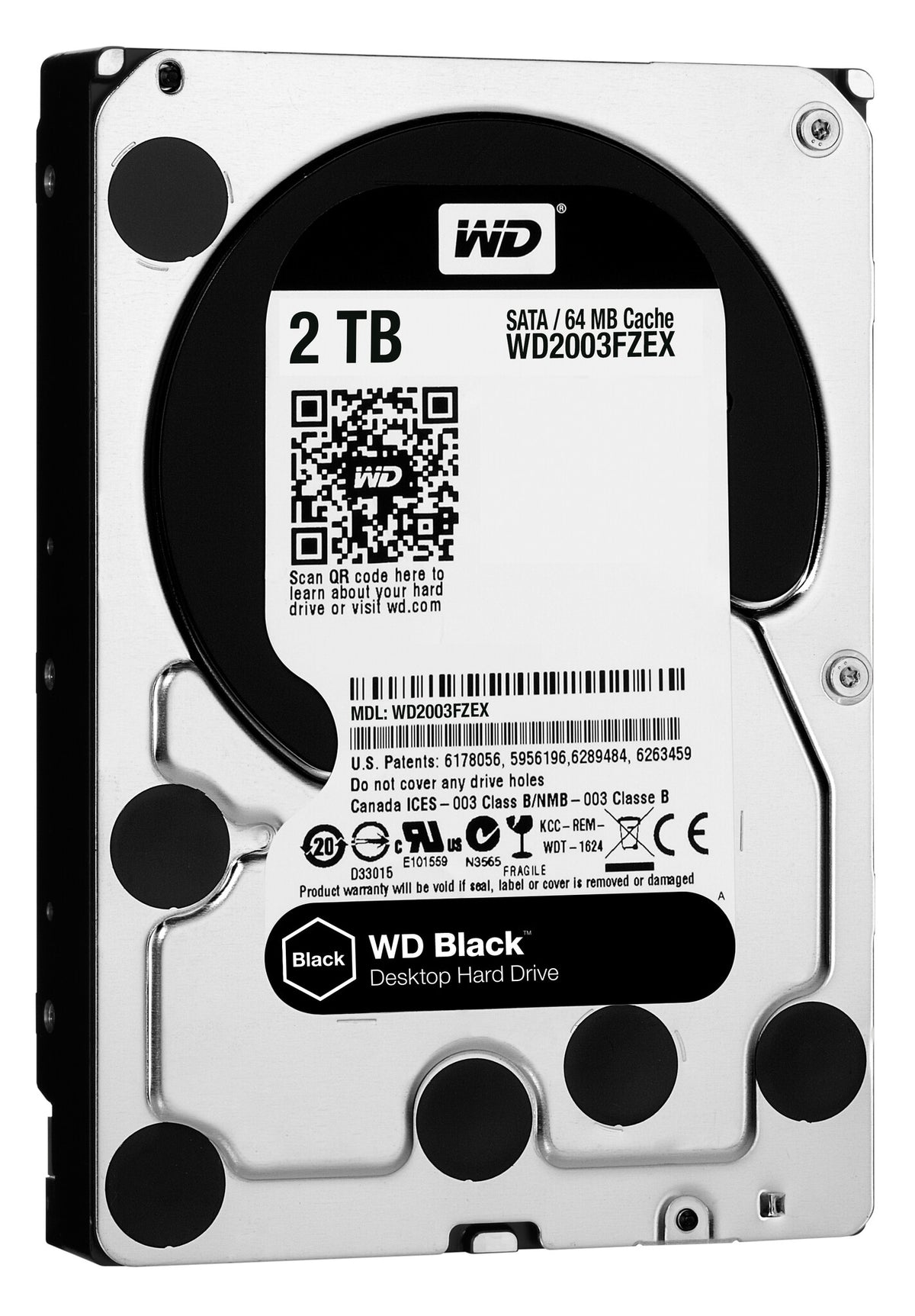Western Digital  Internal Hard Drive  Black 3.5" 2000 GB Serial ATA III