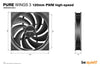 be quiet! Pure Wings 3 120mm PWM high-speed Case Fan | 120mm 2100 RPM 59.6 CFM PWM Black