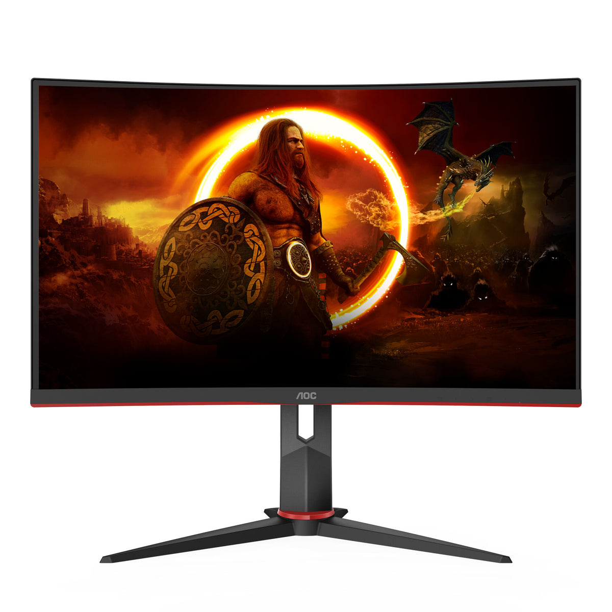 AOC CQ27G2S/BK 27" Quad HD Curved Gaming Monitor | 2560 x 1440 165Hz HDMI DP