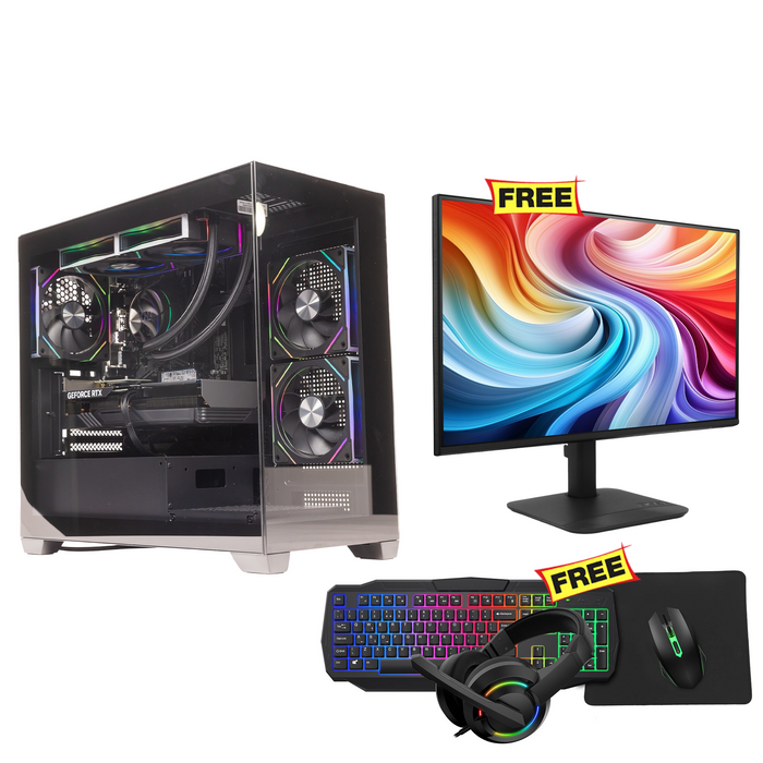 GTR Gaming PC | Intel Core i9-14900KF | RTX 5060 8GB | 32GB DDR4 3600MHz | 1TB NVMe | Windows 11 | Combo Free (Gaming Monitor, Keyboard, Mouse & Headset)