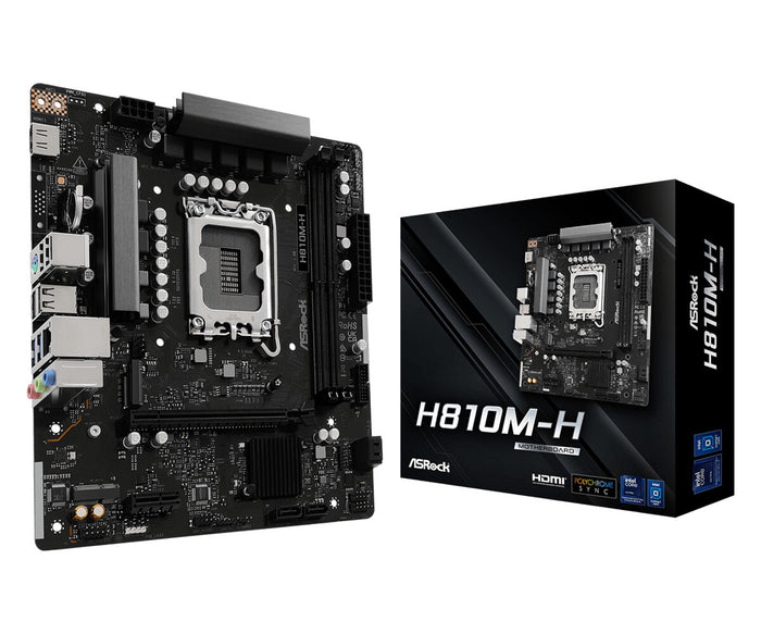 Asrock H810M-H mATX Motherboard | LGA1851 | 2x DDR5 Slots