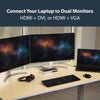 StarTech.com USB 3.0 Docking Station - Dual Monitor Laptop Docking Station with HDMI & DVI/VGA Video - 6-port USB 3.1 Gen 1 5Gbps Hub, GbE, Audio - Universal Type-A Dock - Windows & Mac