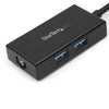 StarTech.com USB to Ethernet Adapter, USB 3.0 to 10/100/1000 Gigabit Ethernet LAN Converter for Laptops, 11.8in/30cm Attached Cable, USB to RJ45 Adapter, NIC Adapter, USB Network Adapter