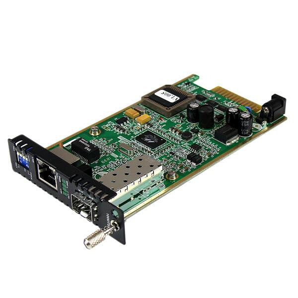 StarTech Gigabit Ethernet Fiber Media Converter Card Module with Open SFP Slot