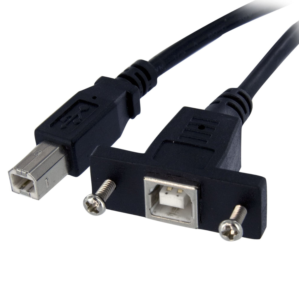 .com 1 ft Panel Mount USB Cable B to B F M