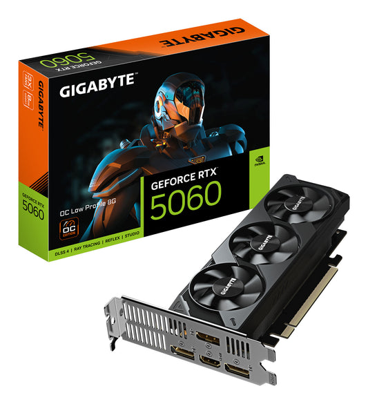 Gigabyte GeForce RTx 5060 8 GB GDDR7 Overclocked Graphics Card | PCIe 5.0 | 3 x DP and 1 x HDMI | Active Cooling