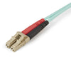 StarTech.com Aqua OM4 Duplex Multimode Fiber Optic Cable - 100 Gb - 50/125 - LSZH - LC/LC - 5 m~5m (15ft) LC/UPC to LC/UPC OM4 Multimode Fiber Optic Cable, 50/125µm LOMMF/VCSEL Zipcord Fiber, 100G Networks, Low Insertion Loss, LSZH Fiber Patch Cord
