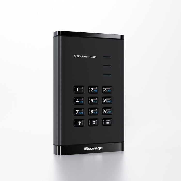 iStorage diskAshur PRO3 HDD 500 GB Encrypted External HDD | USB 3.2  Black