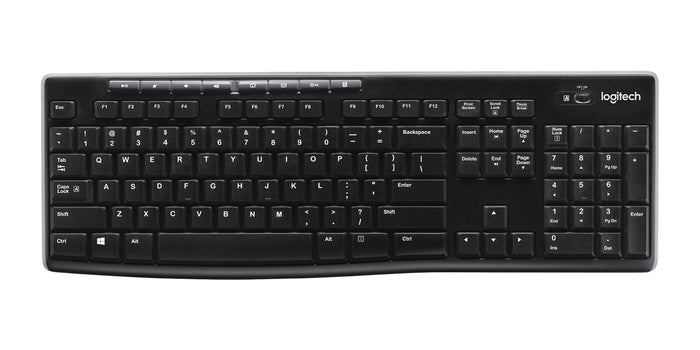 Logitech Wireless Keyboard K270 Keyboard | Wireless, QWERTY, Black