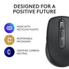 Logitech MX Anywhere 3S mouse Right-hand RF Wireless + Bluetooth Laser 8000 DPI