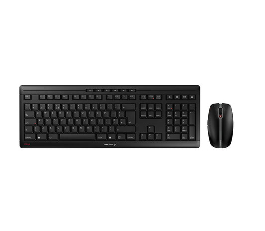 CHERRY Stream Desktop Recharge Keyboard | Wireless, QWERTY, Black, Mouse Included
