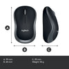 Logitech M185 mouse Ambidextrous RF Wireless Optical 1000 DPI
