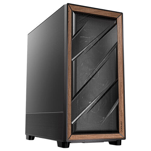 Antec FLUX SE Midi Tower PC Case Black, Wood | Liquid Cooling Support