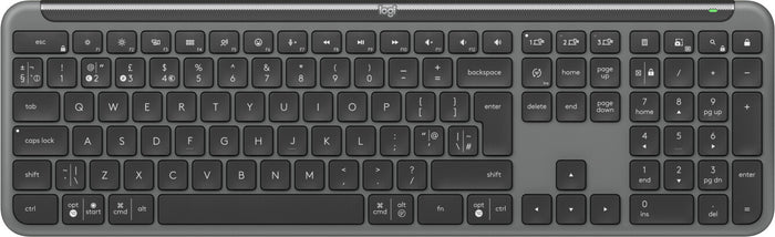Logitech K950 Signature Slim Keyboard | Wireless, QWERTY, Graphite, Backlit