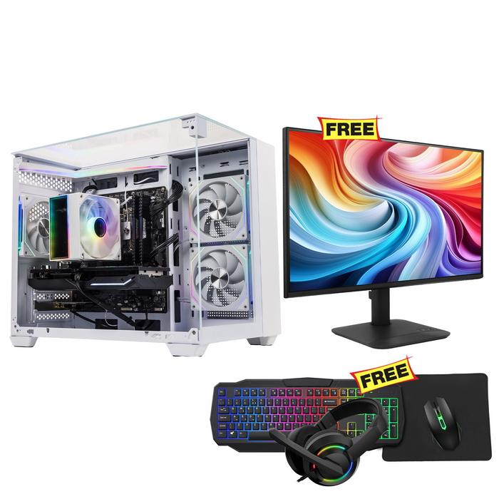 GTR Gaming PC | AMD Ryzen 7 5800X | RX 9070 XT 16GB | 32GB DDR4 3600MHz | 1TB NVMe | Combo Free(Gaming Monitor, Keyboard, Mouse & Headset)