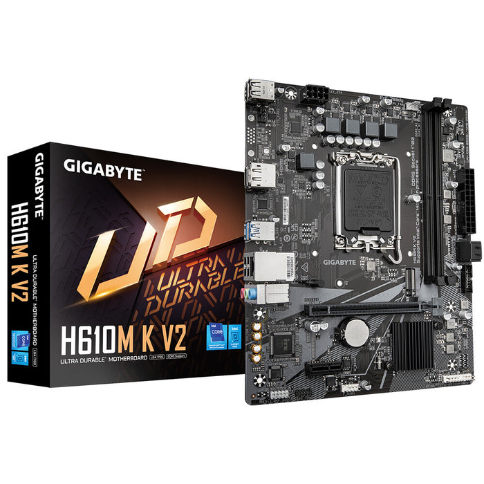 Gigabyte H610M K V2 mATX Motherboard | LGA1700 | 2x DDR5 Slots