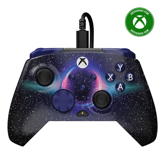 Turtle Beach Rematch Advanced Dark Cosmos Wired Gaming Controller for Xbox and PC – Lenticular, Multi-Design, Remappable Buttons, Hall-Effect Hair Triggers, 8ft Cable, Officially Licensed by Xbox