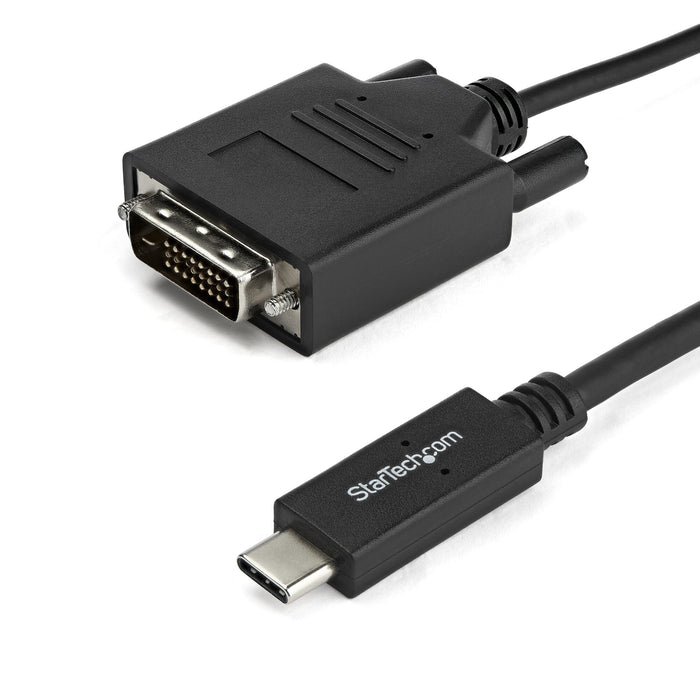 StarTech 3.3 ft. (1 m) USB-C to DVI Cable - 1920 x 1200 - Black