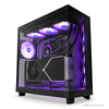 NZXT H6 Air Flow RGB Midi Tower PC Case Black | Liquid Cooling Support
