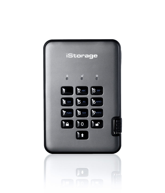 iStorage diskAshur PRO2 5 TB Encrypted External HDD | USB 3.2  Black