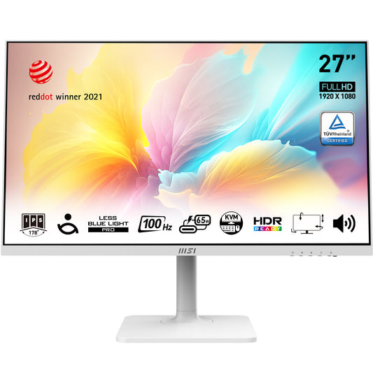 MSI Modern Modern MD272XPW 27" Full HD Monitor | 1920 x 1080 100Hz 1ms HDMI DP